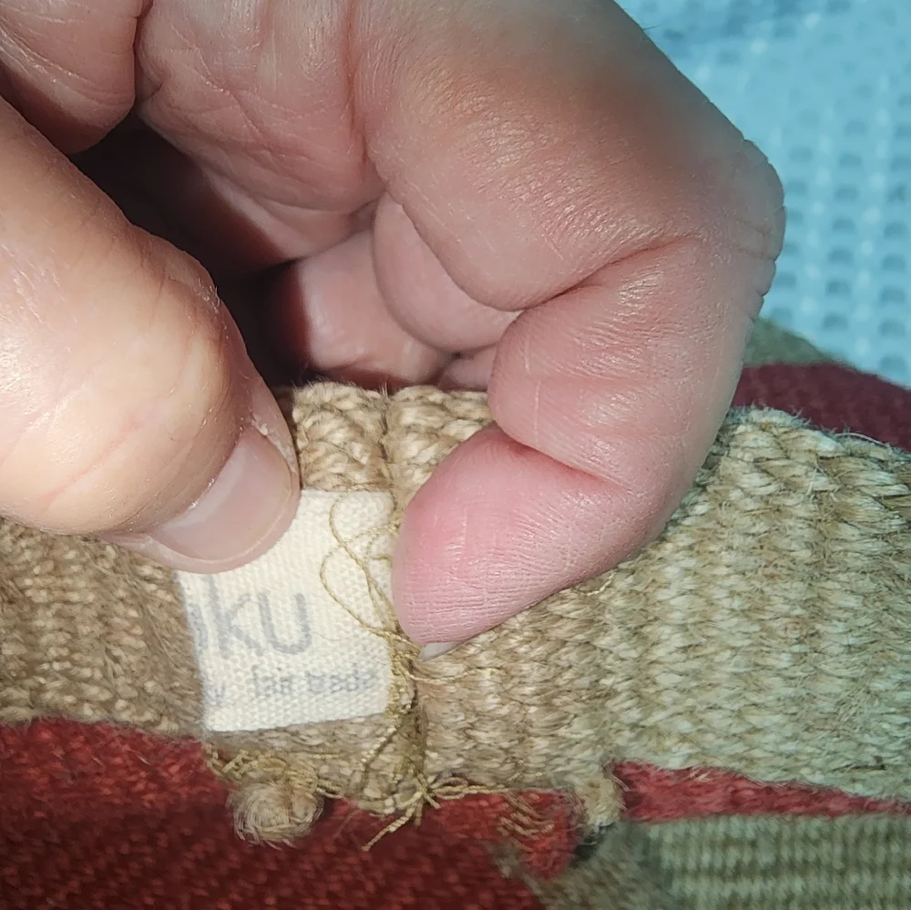 NUKU EUC XXL JUTE HEMP STORAGE LAUNDRY CLOTHING TOY ETC TOTE